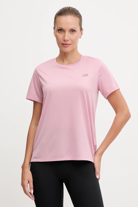 New Balance t-shirt treningowy regular różowy WT41222PTF