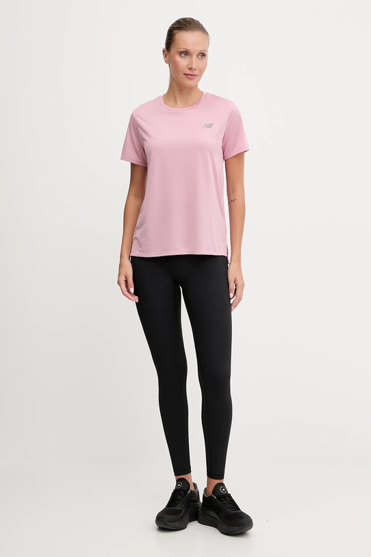 New Balance t-shirt treningowy WT41222PTF różowy AW25