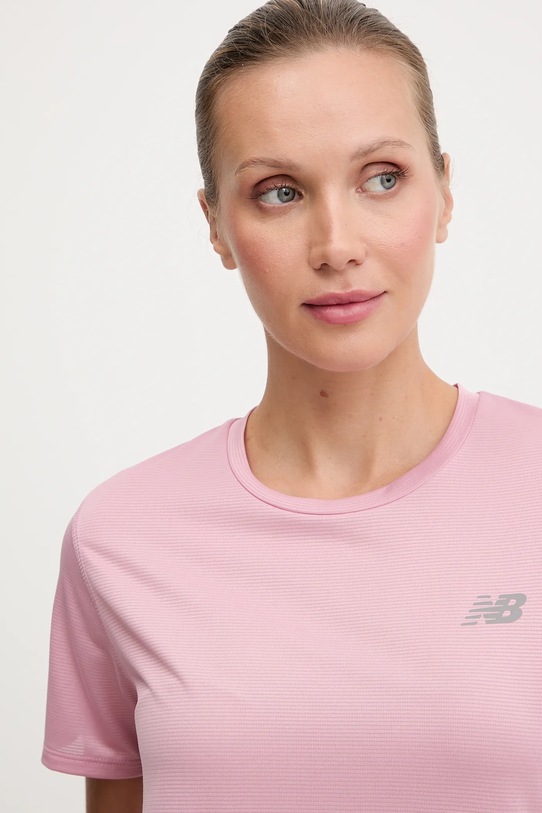 New Balance t-shirt treningowy różowy WT41222PTF