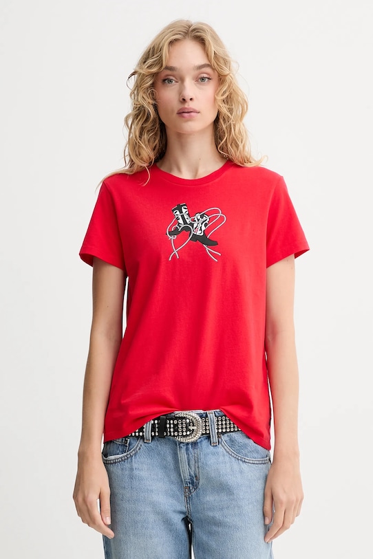 Levi's tricou din bumbac print rosu 17369.3267