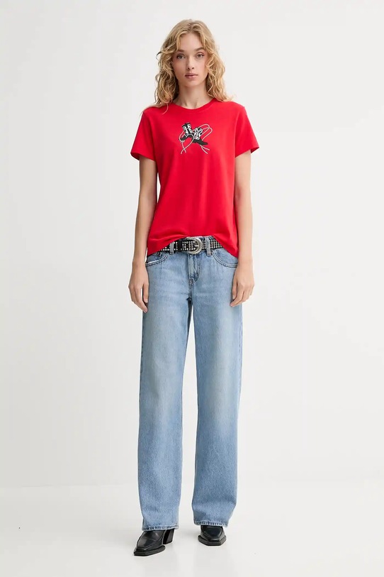 Levi's tricou din bumbac 17369.3267 rosu AW25