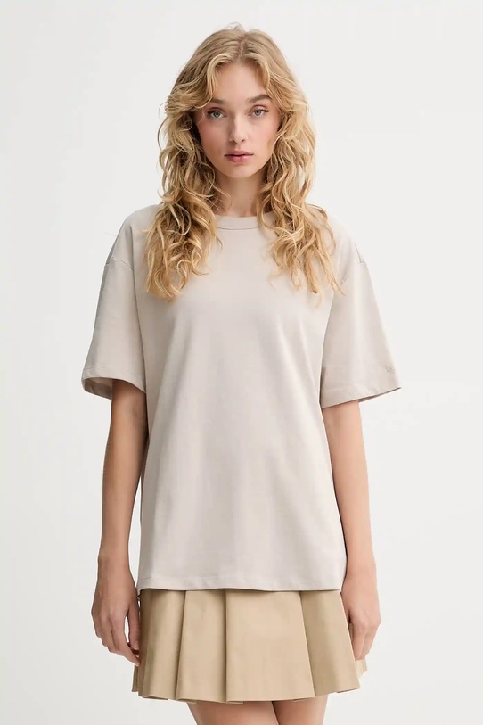 Bavlněné tričko Levi's hladký béžová 001HI.0006