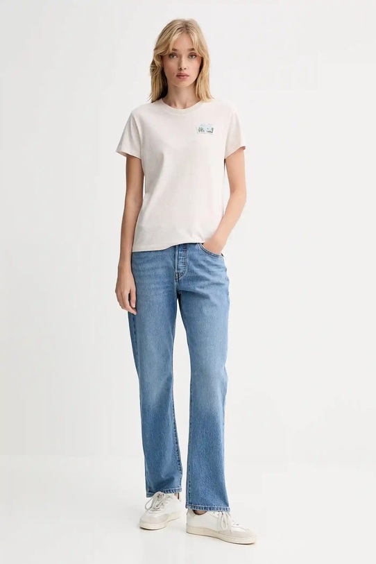 Levi's tricou din bumbac 17369.3165 bej AW25