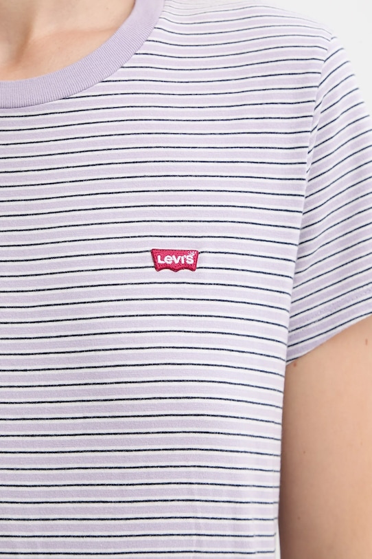 Bombažna kratka majica Levi's 39185.0326 vijolična