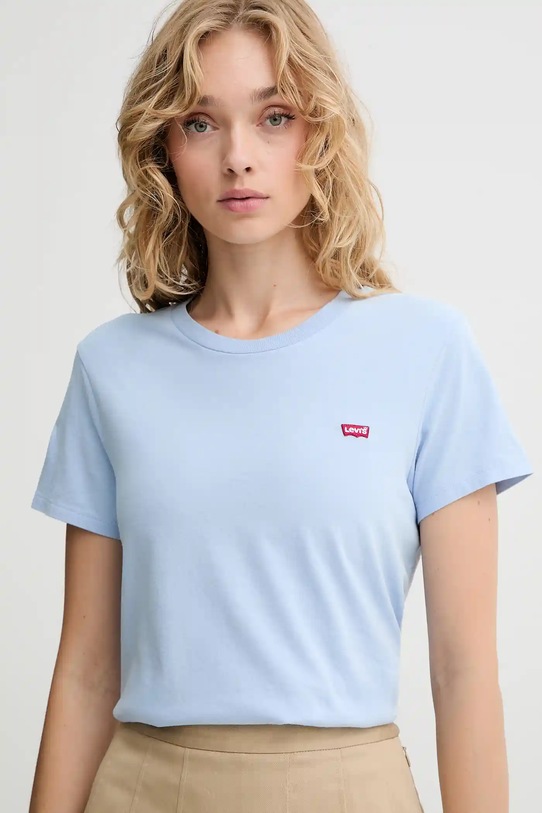 Bavlněné tričko Levi's modrá 39185.0398