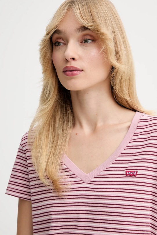 Levi's t-shirt bawełniany różowy 85341.0123