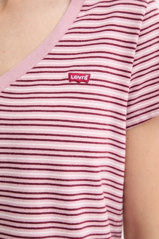 Levi's t-shirt bawełniany 85341.0123 różowy