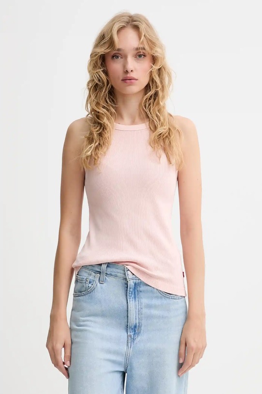 Bavlněný top Levi's slim růžová A3381.0026