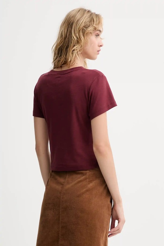 Oblečení Bavlněné tričko Levi's A8798.0070 burgundské