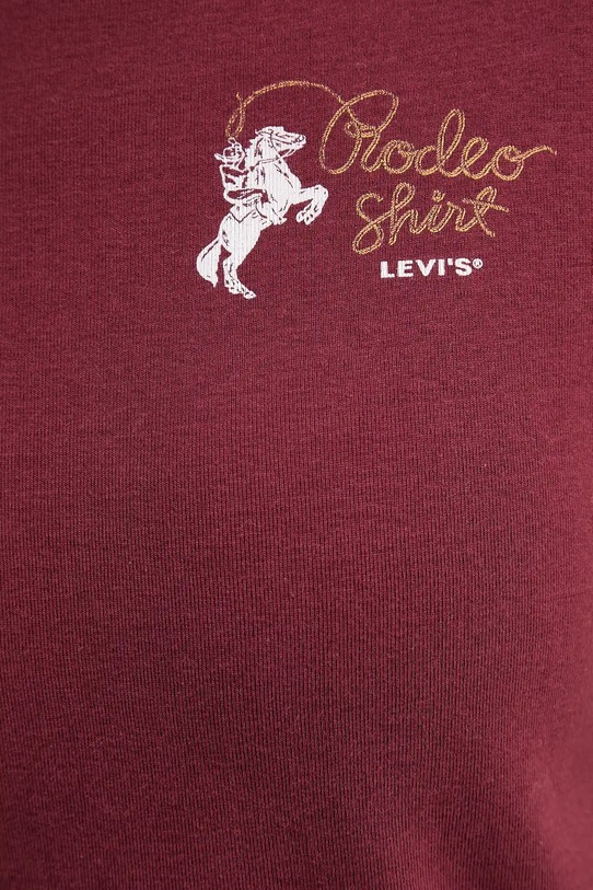 Bavlněné tričko Levi's A8798.0070 burgundské