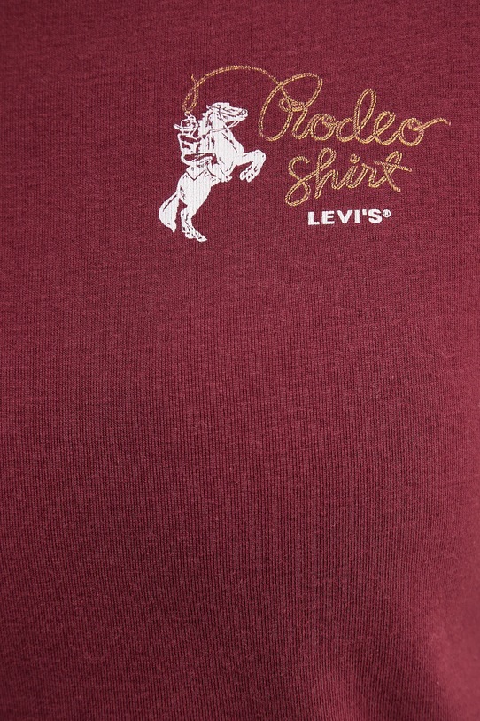 Bavlnené tričko Levi's A8798.0070 burgundské