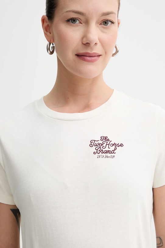 Levi's t-shirt bawełniany beżowy A8804.0055