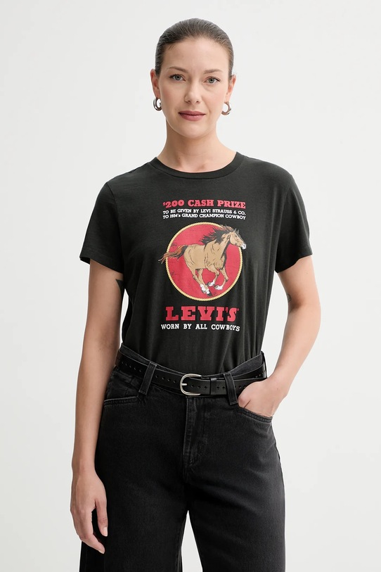 Odzież Levi's t-shirt bawełniany A8804.0063 czarny