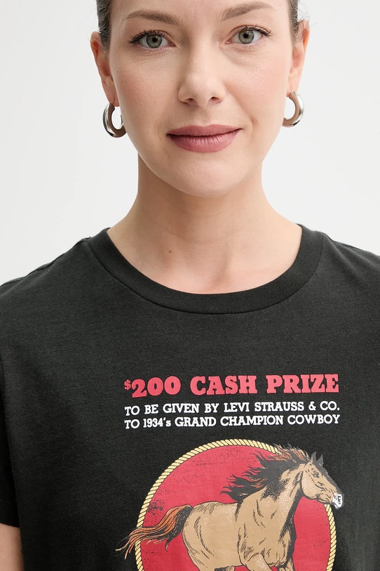 Bavlněné tričko Levi's černá A8804.0063