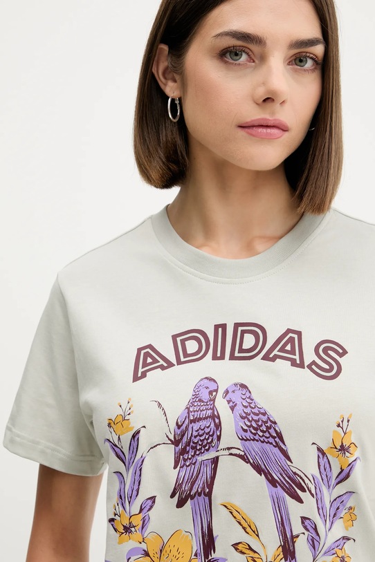 adidas tricou din bumbac x Farm Rio gri JV8610