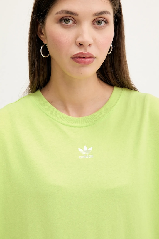 Bavlnené tričko adidas Originals Essentials zelená JW5076