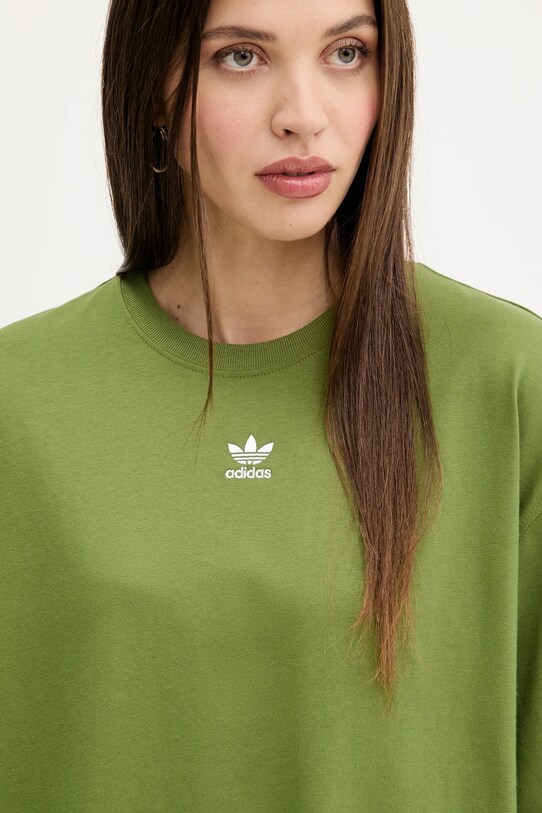 Pamučna majica adidas Originals Essentials zelena JW5077