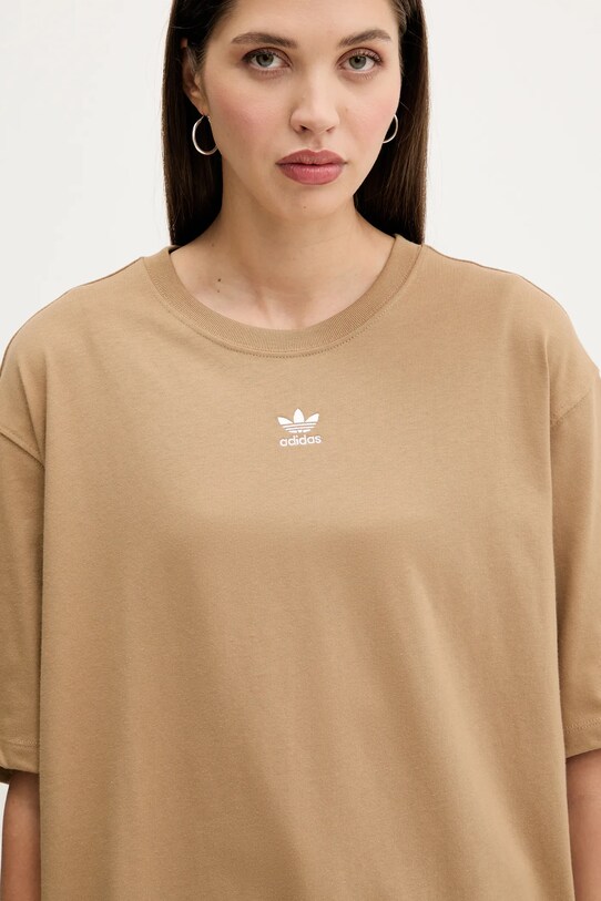Pamučna majica adidas Originals Essentials smeđa JW5081