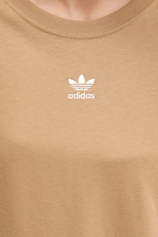 Pamučna majica adidas Originals Essentials JW5081 smeđa