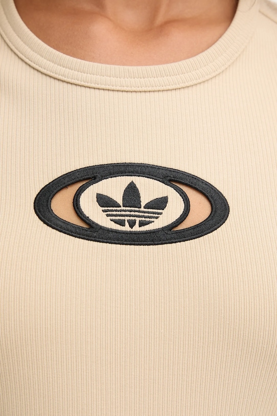 adidas Originals t-shirt Cut Out Rib Tee KC8803 beige