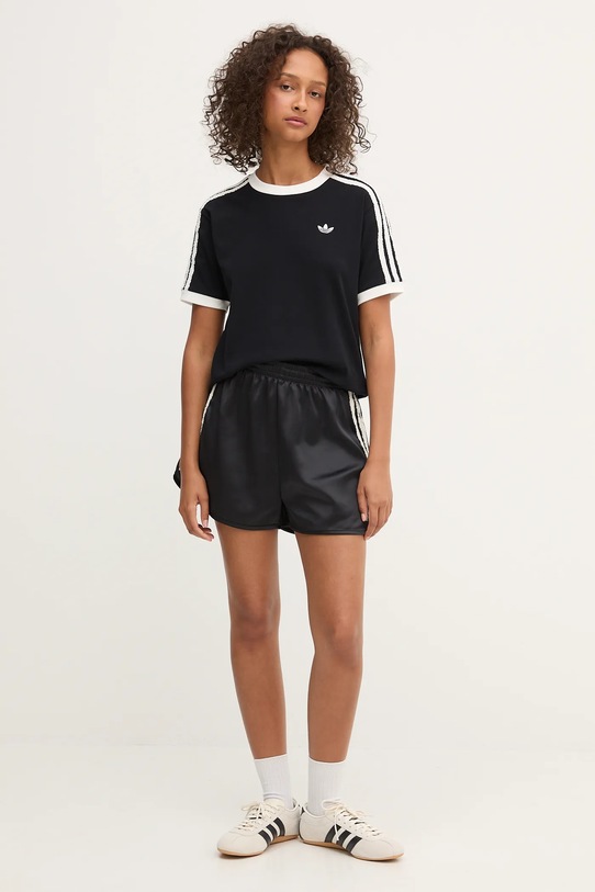 Тениска adidas Originals Ruffle 3S Tee KC8819 черен AW25