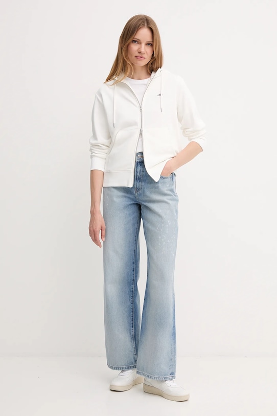 Gant t-shirt bawełniany 4201554 biały AW25