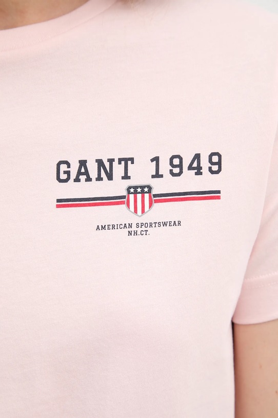 Gant t-shirt bawełniany 4201554 różowy