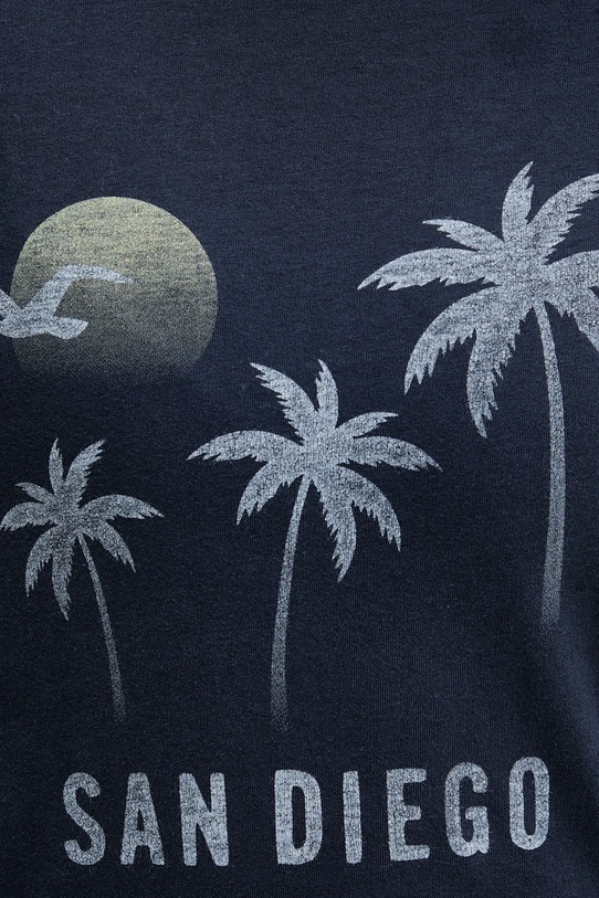 Hollister Co. tricou din bumbac KI357.5016.200 bleumarin