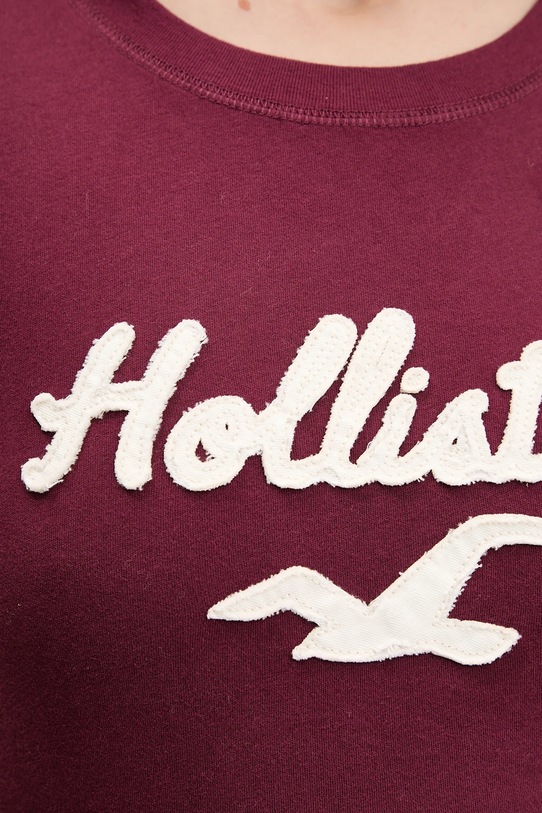 Hollister Co. t-shirt bawełniany KI357.5016.520 bordowy