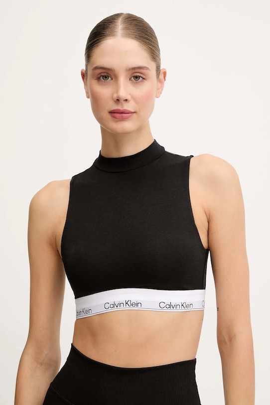 Топ Calvin Klein Underwear гладкий чёрный LV00QF8383
