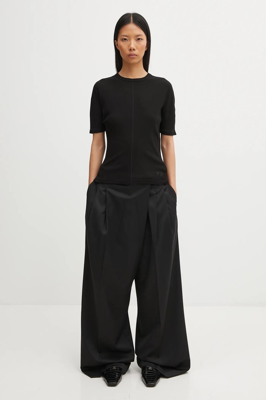 Бавовняна футболка Y-3 0 HY1250 чорний