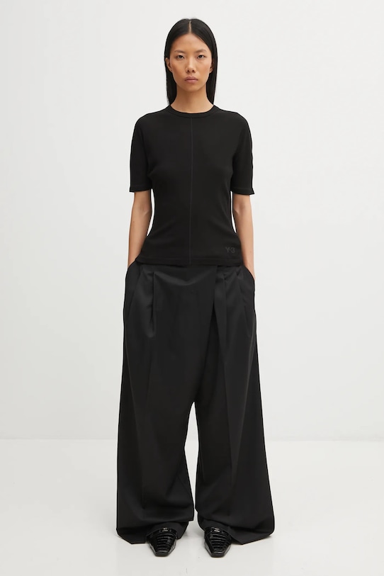 Бавовняна футболка Y-3 0 HY1250 чорний