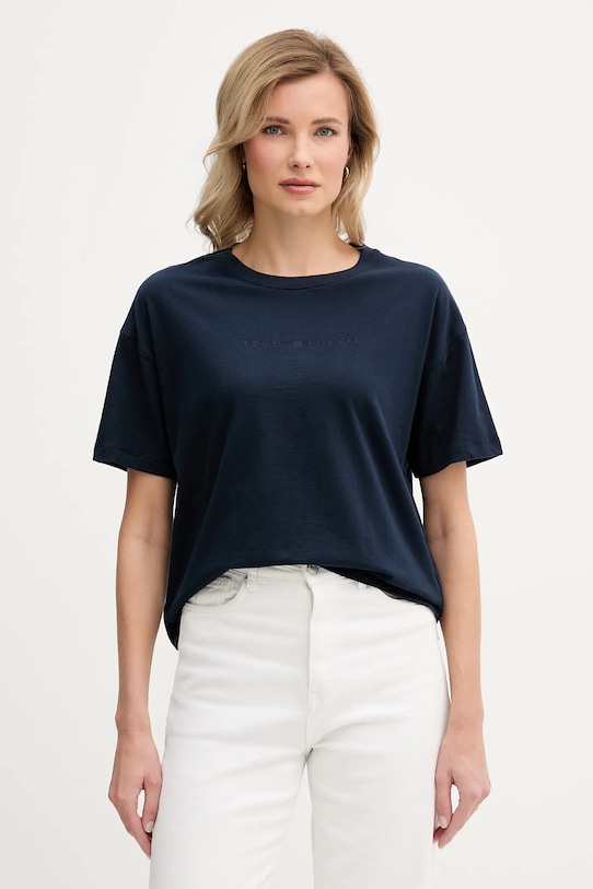 Tommy Hilfiger t-shirt in cotone rilassato blu navy UW0UW06236