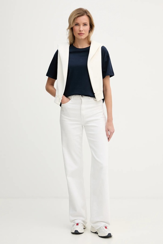 Bavlněné tričko Tommy Hilfiger UW0UW06236 námořnická modř AW25