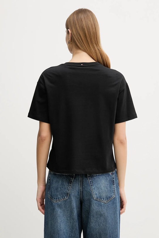 Ρούχα Βαμβακερό μπλουζάκι Tommy Hilfiger UW0UW06236 μαύρο