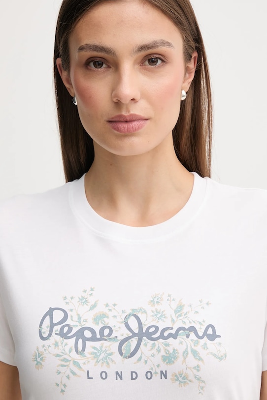 Pepe Jeans t-shirt bawełniany biały PL5000049