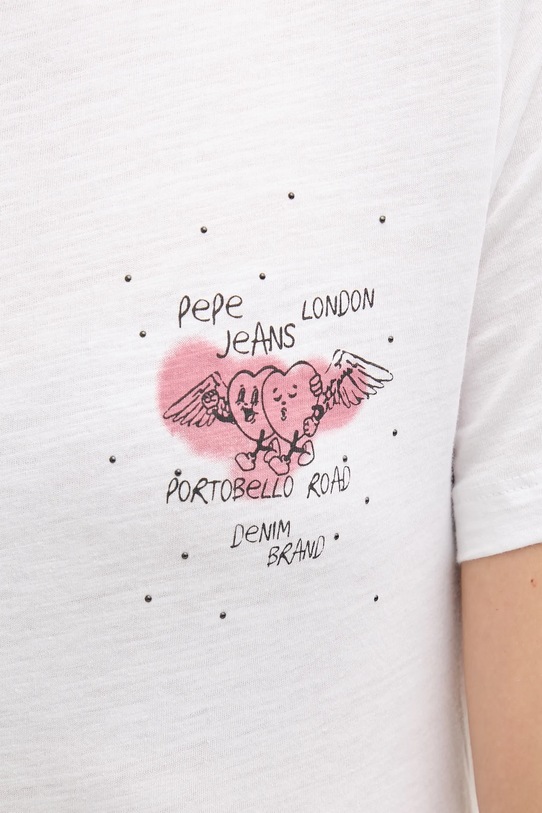 Pepe Jeans tricou din bumbac PL5000021 alb