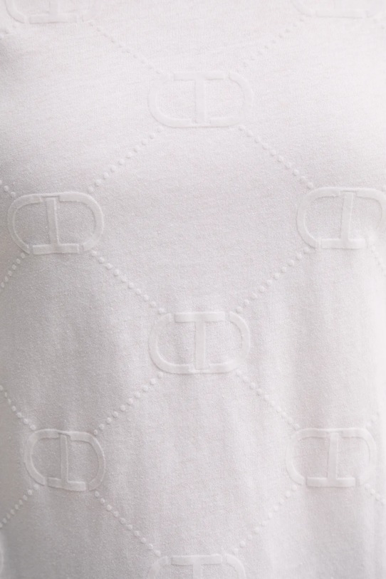Twinset t-shirt bawełniany 252TP2055 biały
