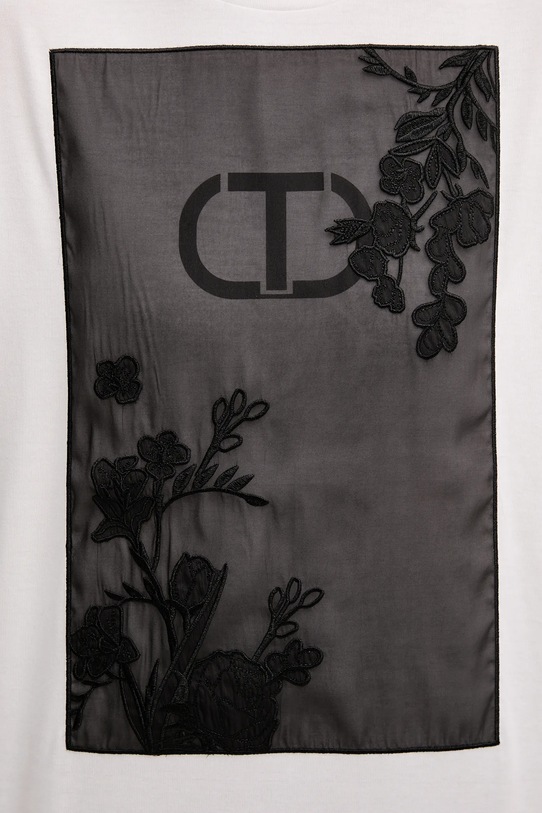 Twinset t-shirt bawełniany 252TP2053 biały
