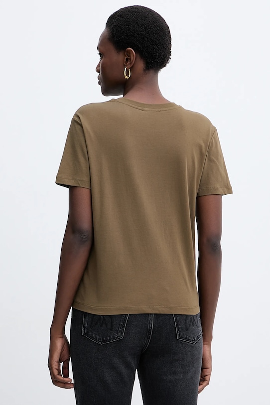 Odzież Twinset t-shirt bawełniany 252TT2320 zielony