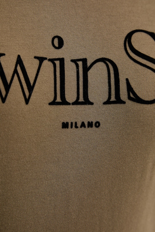 Twinset t-shirt bawełniany 252TT2320 zielony