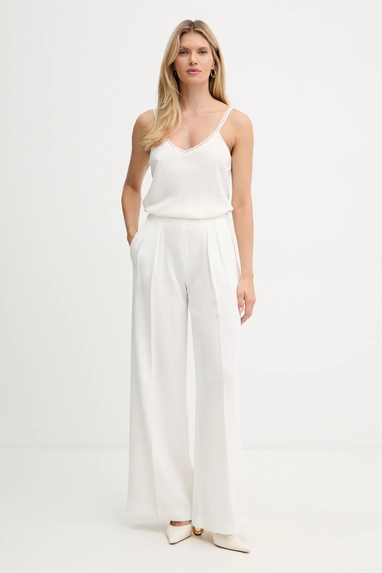 Τοπ με προσθήκη μεταξιού Twinset 252TT2411 μπεζ AW25