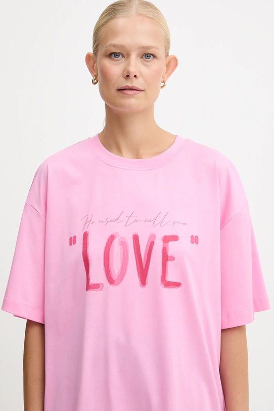 Twinset t-shirt in cotone rosa 252AQ2120