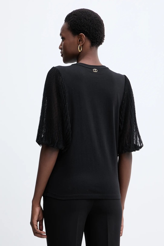 Одяг Бавовняна блузка Twinset 252TT2310 чорний