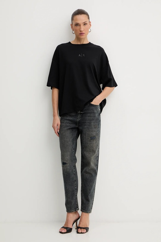 Armani Exchange t-shirt bawełniany XW001342.AF17172 czarny AW25