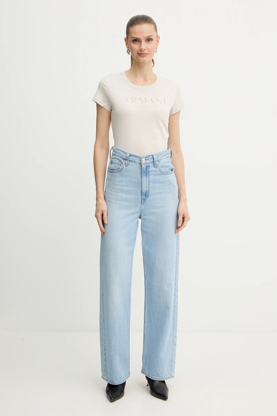 Хлопковая футболка Armani Exchange XW001351.AF17172 бежевый AW25