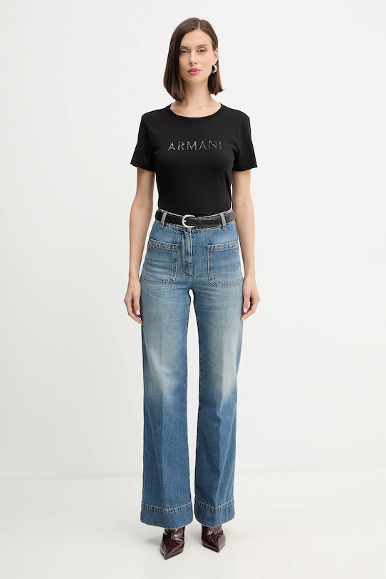 Bavlnené tričko Armani Exchange XW001376.AF10356 čierna AW25