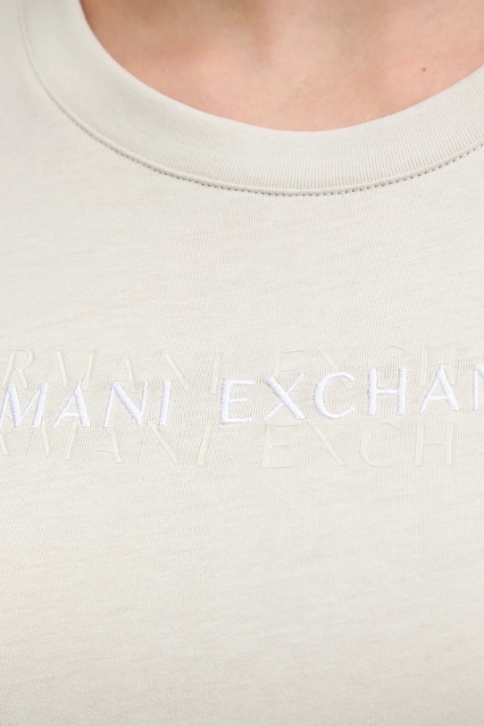 Хлопковая футболка Armani Exchange XW002038.AF10356 бежевый