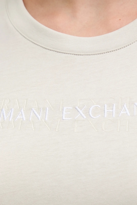 Хлопковая футболка Armani Exchange XW002038.AF10356 бежевый
