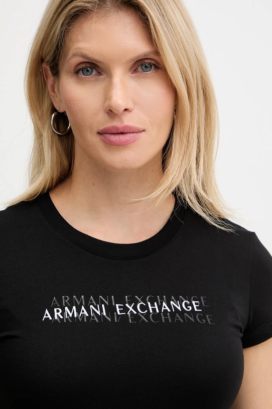 Хлопковая футболка Armani Exchange чёрный XW002038.AF10356